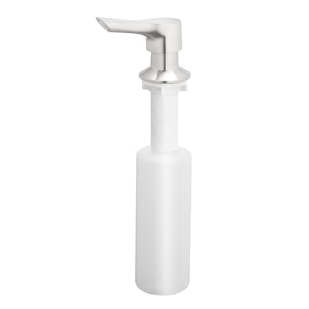 Oakbrook Collection OakBrook Brushed Nickel White Plastic Lotion/Soap Dispenser A502002NP-ACF1
